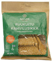 Kaffesked Flergångs 25-pack Träfiber Nature