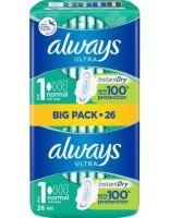 Always Binda Ultra Normal med vingar 26-pack