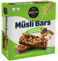 Nordthy Müsli Bars Hasselnød & Mørk Chokolade 6-Pack