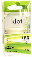 Klotlampa LED 4W = 25w E27 250 lumen