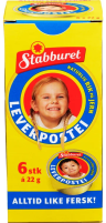 Stabburet Grovere Leverpostei porsjon 6 - pack