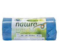 Natura Avfallspåsar Blå 30L 25 my